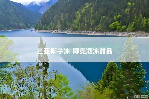 三亚椰子冻 椰壳凝冻甜品