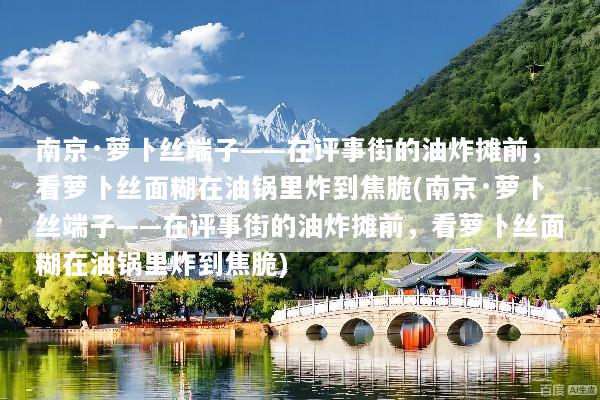 南京·萝卜丝端子——在评事街的油炸摊前，看萝卜丝面糊在油锅里炸到焦脆(南京·萝卜丝端子——在评事街的油炸摊前，看萝卜丝面糊在油锅里炸到焦脆)